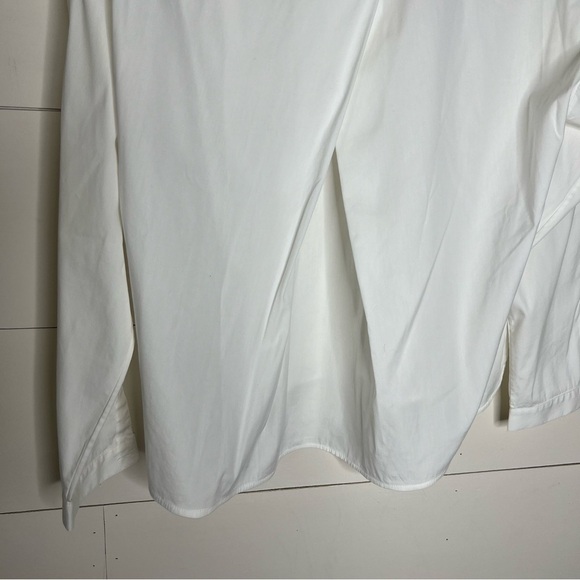 Lafayette 148 White Poplin Button Up Shirt - Picture 5 of 6